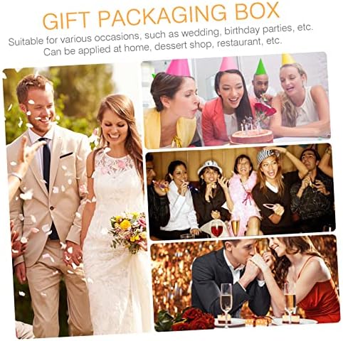 12pcs Bottle-shaped Wedding Treat Boxes with Silver and Gold Stickers 1