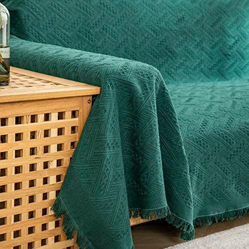 AIVIA Sofa Slipcover Cover Sheet Blanket Blackish Green 91x134 Inches