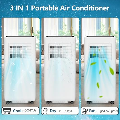 GarveeTech 8000 Btus Portable AC Unit 3-In-1