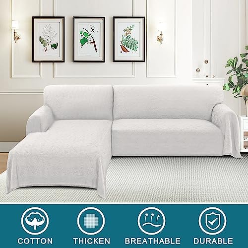 Turquoize 2 Piece Sectional Sofa Covers for L Shape Couch
