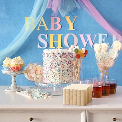 Fuutreo 100 Pcs Scalloped Cocktail Napkins