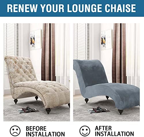 HVERSAILTEX Velvet Chaise Lounge Cover