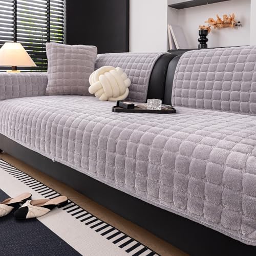 Velvet Sofa Covers for 3-4 Cushions and L-Shaped Sofas
