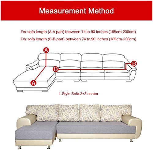 Elehealthy Sectional Sofa Covers 2 Pcs L Shape Couch Protector Red