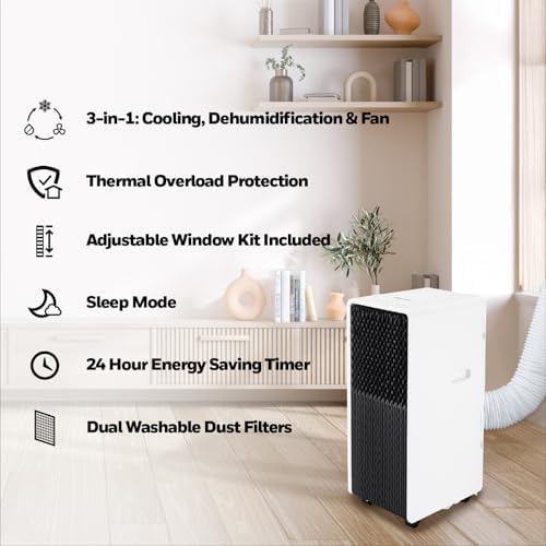 Honeywell 13500 BTU Ultra Slim Portable AC with Fan and Dehumidifier
