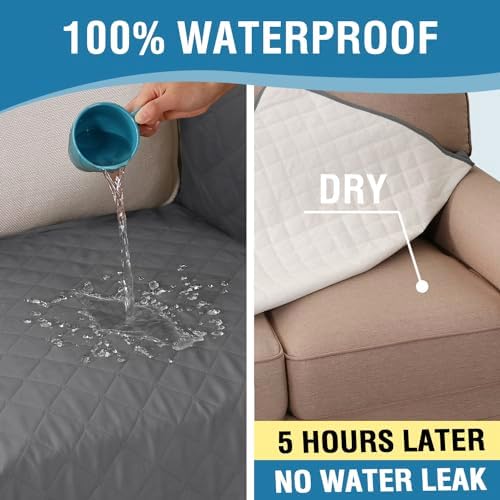 HVERSAILTEX 100 Waterproof L Shape Sofa Cover 2-Piece Set
