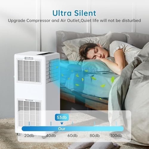 8000 BTU Portable AC Unit with Remote Dehumidifier Fan Modes