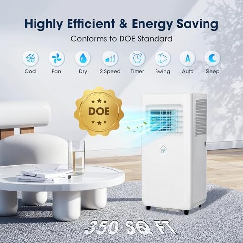 Wattsmart 8000BTU Portable AC Unit with App and Remote Control