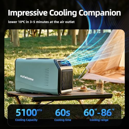 Outohome 5100BTU Portable AC for Camping and RVs 1