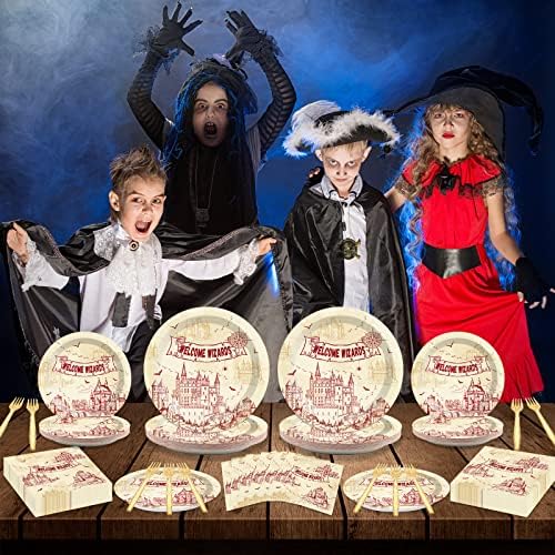 Wizard Party 96 Pcs Plates Napkins Tableware Set