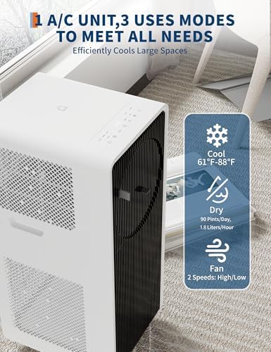 GarveeTech 14000 BTU Portable AC with 3-in-1 Functions