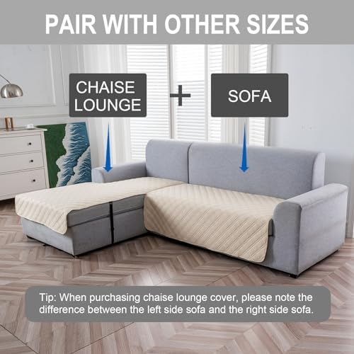 Genina L Shape Couch Cover for Pets and Kids