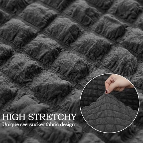 HDCAXKJ L-Shaped Sectional Couch Cover Charcoal Grey X-Large