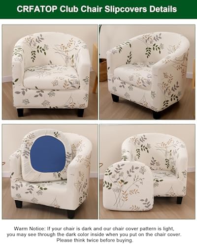 CRFATOP 2 Piece Club Chair Slipcover 14