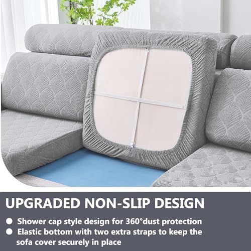 Genina Waterproof Couch Cushion Cover - L Shape Chaise Lounge Fit