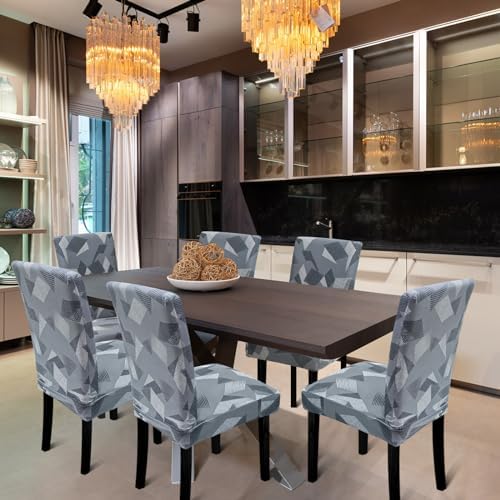 Fafua Stretch Dining Chair Covers Set of 6 for Home Hotel Banquet