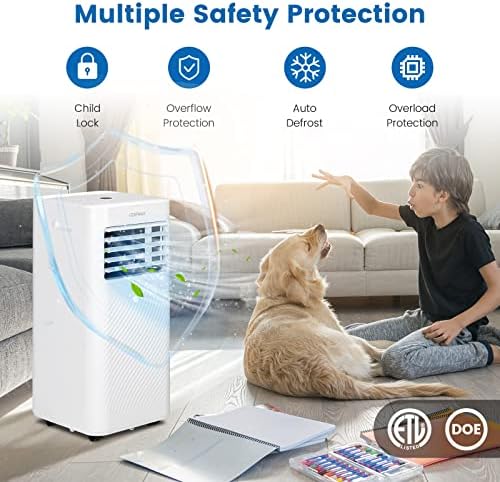 COSTWAY 10000 BTU Portable Air Conditioner with Cool Fan Dehumidifier Sleep Mode