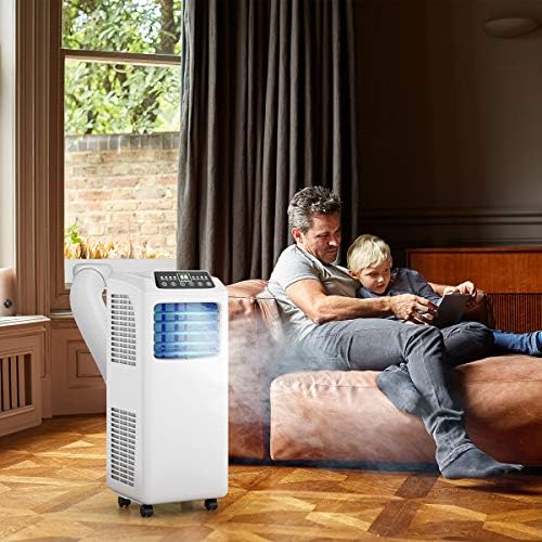 COSTWAY 8000 BTU Portable Air Conditioner with Dehumidifier Function and Remote Control
