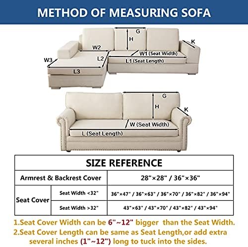 Eismodra Sectional Couch Cover L Shape 36 x 47 Inches