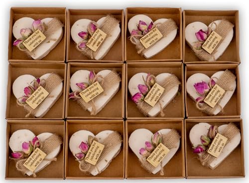 Heart Shaped Soaps 12-Pack Wedding Favors