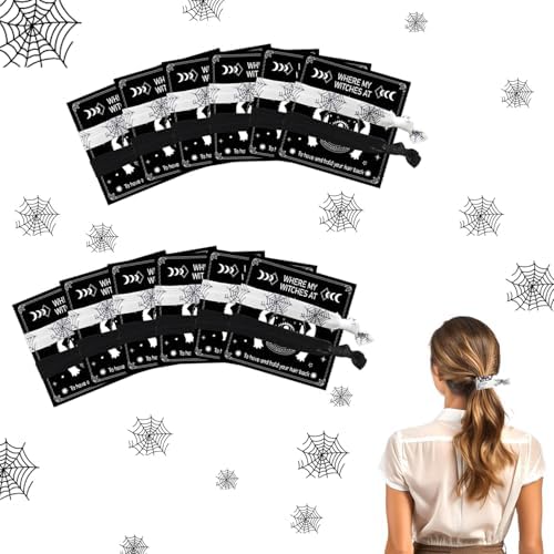 12Pcs Halloween Witch Hair Ties for Girls