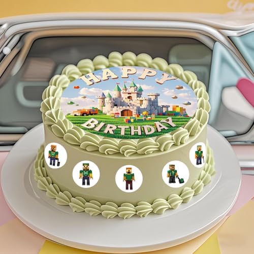 11 pcs Edible Cake Toppers for Birthday Party Decorations