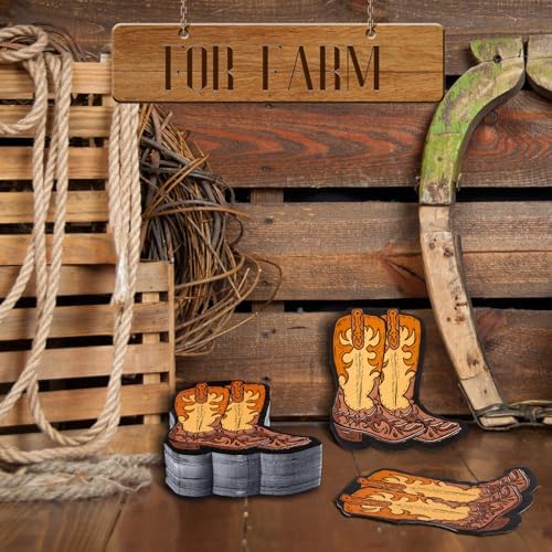 Henoyso 100 Pcs Cowboy Boot Napkins Party Decorations