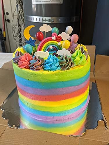 Rainbow Cake Topper Set 13pcs for Birthday Parties