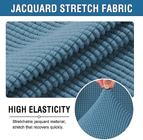 HVERSAILTEX Dusty Blue Stretch Chair Cover 1