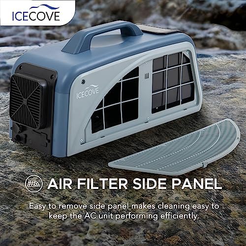 IceCove Portable AC with Solar Panel and Battery 2500BTU