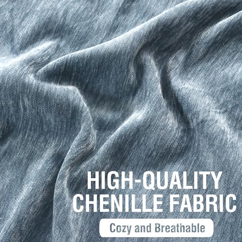 HVERSAILTEX Chenille Sofa Cover for Pets 71x118 Stone Blue