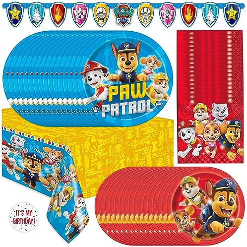 Paw Patrol Birthday Decorations Set for 16 Guests