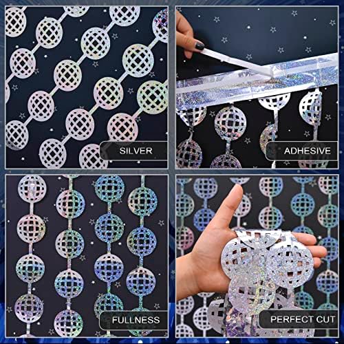 Menstarsi Disco Ball Photo Booth Props 4 Pack