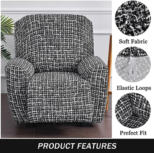 Stretch Recliner Chair Covers 4 Piece Soft Spandex Set