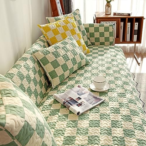 KNVSS Buffalo Plaid Sofa Armrest Cover 28x71in 1