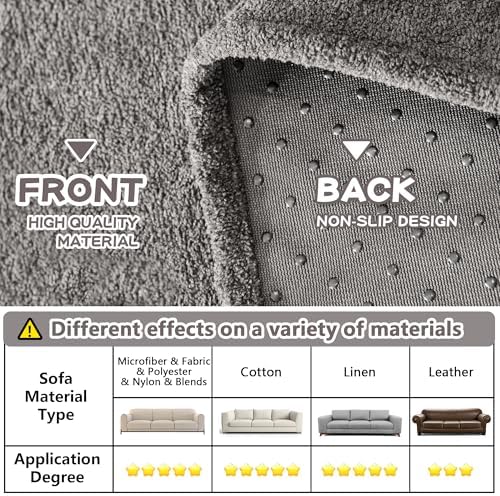 Mysky Home L Shape Sofa Cover 91x150 Grey