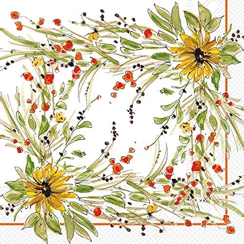 IHR Ideal Home Cocktail Napkins 5x5 Sunflower Medley 20-Count 1