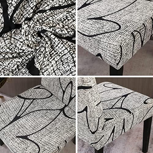 JQinHome Dining Chair Covers Set of 2 Lotus Gray 1