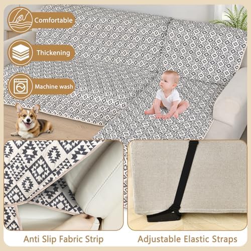 ALIECOM L-Shaped Sectional Sofa Cover Set