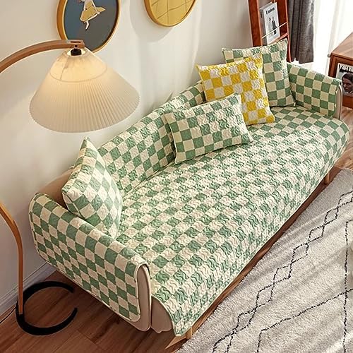 KNVSS Buffalo Plaid Sofa Armrest Cover 28x71in 1