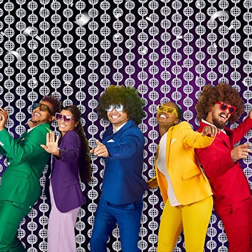 Menstarsi Disco Ball Photo Booth Props 4 Pack