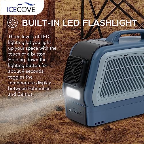 IceCove Portable AC with Solar Panel and Battery 2500BTU